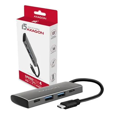 USB Hub AXAGON HMC-4G2 4-in-1 Hub, USB-C 10Gbps, 2x USB-A, 2x USB-C, USB-C cable 13 cm