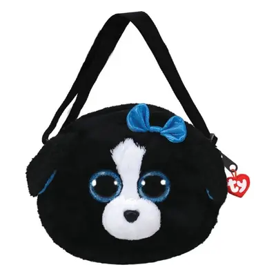 Plyšák Ty Gear shoulder bag Tracey - black/white dog 15 cm