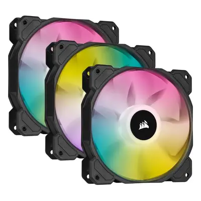 Ventilátor do PC Corsair iCUE SP120 RGB ELITE Triple Pack Black + Lightning Node Core