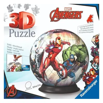 3D puzzle Ravensburger 3D puzzle 114962 Puzzle-Ball Marvel: Avengers 72 dílků