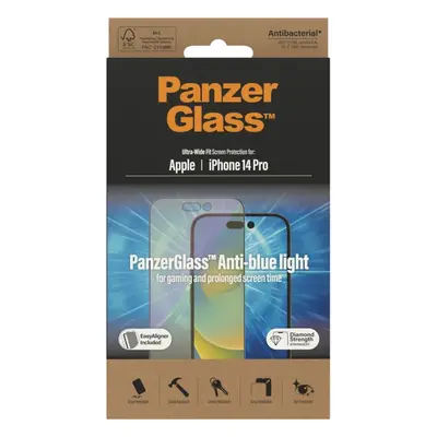 Ochranné sklo PanzerGlass Apple iPhone 14 Pro s Anti-BlueLight vrstvou a instalačním rámečkem