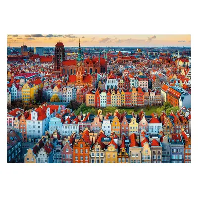 Trefl Puzzle Premium Plus Photo Odyssey: Pohled na Gdaňsk, Polsko 1000 dílků