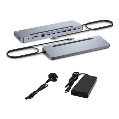 Dokovací stanice i-tec USB-C Metal Ergonomic 4K 3x Display Docking Station, Power Delivery 100W