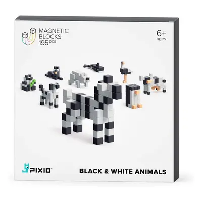 Stavebnice Pixio Black & White Animals Smart magnetická