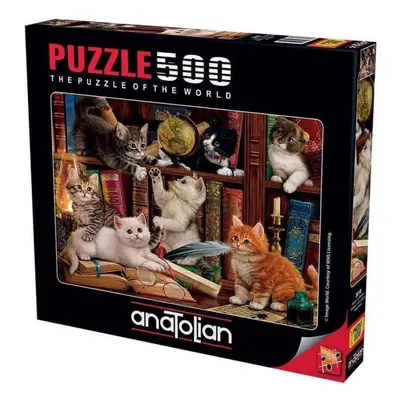 Puzzle Anatolian Puzzle Kočičky v knihovně 500 dílků