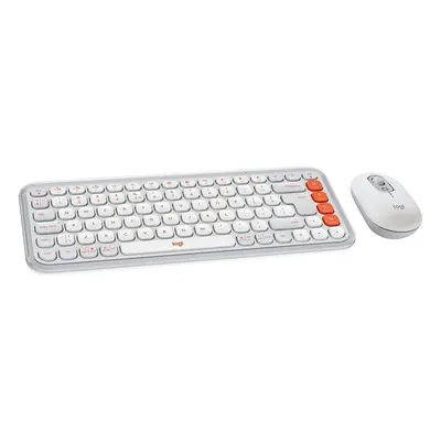 Set klávesnice a myši Logitech Pop Icon Combo, Off-white - US INTL