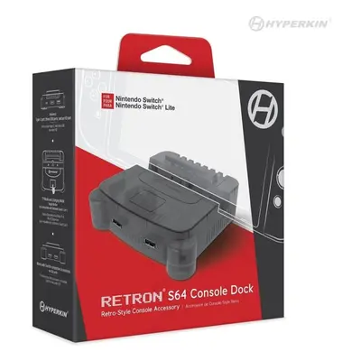 Herní doplněk Hyperkin RetroN S64 Console Dock for Nintendo Switch (Smoke Gray)