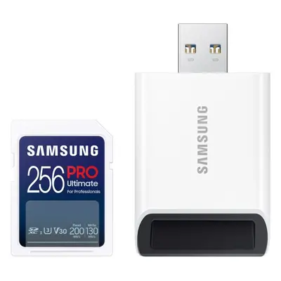 Paměťová karta Samsung SDXC 256GB PRO ULTIMATE + USB adaptér