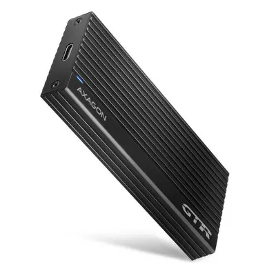 Externí box AXAGON EEM2-GTR, M.2 NVMe THIN RIB box, SuperSpeed USB-C 10 Gbps, black