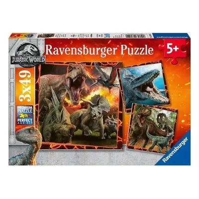 Puzzle Ravensburger puzzle 080540 Jurský svět: Padlé království 3x49 dílků