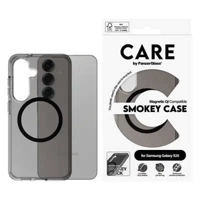 PanzerGlass CARE kryt Samsung Galaxy S25 Smokey kouřový/černý QI CRRFSBQG38388