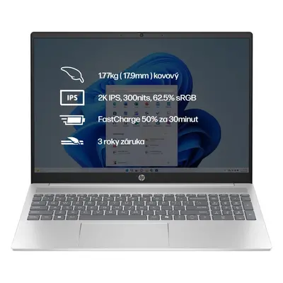 Notebook HP Pavilion 16-af0433nc Natural silver Kovový