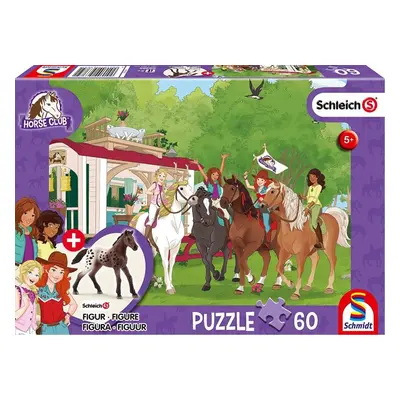 Puzzle Schimdt Puzzle Schleich Setkání 60 dílků + figurka Schleich