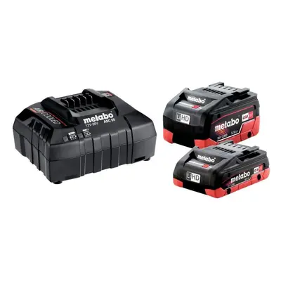 Nabíjecí baterie pro aku nářadí Metabo Set LiHD 18V 1 x 4,0 Ah + 1 x 5,5 Ah, nabíječka ASC 55