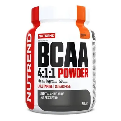 Aminokyseliny Nutrend BCAA 4:1:1 POWDER, 500 g, pomeranč