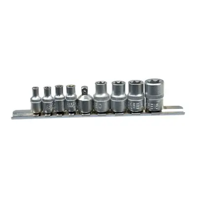 Sada nástrčných hlavic GEKO Sada hlavic torx, 9ks, 1/4" a 3/8"