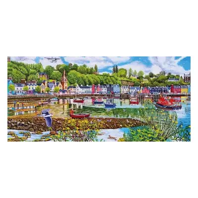 GIBSONS Panoramatické puzzle Odliv a příliv v Tobermory 636 dílků