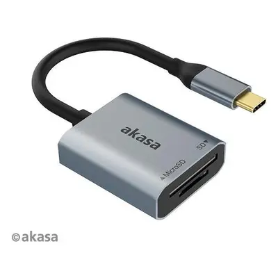 Čtečka karet AKASA SD a microSD USB C čtečka karet / AK-CR-10BK