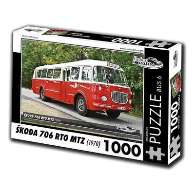 RETRO-AUTA Puzzle BUS č.6 Škoda 706 RTO MTZ (1970) 1000 dílků