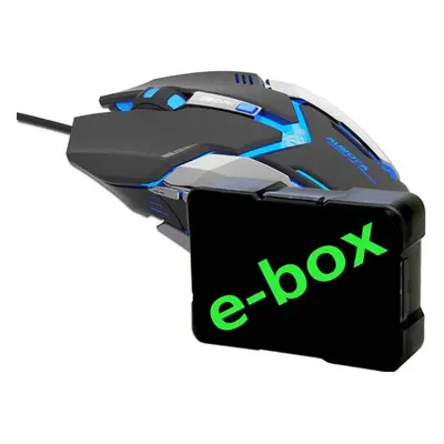 E-blue Myš Auroza Gaming, 4000DPI, optická, 6tl., drátová USB, černá, herní, e-box