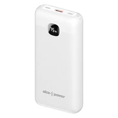 Powerbanka AlzaPower Garnet 20000mAh Power Delivery (22,5W) bílá