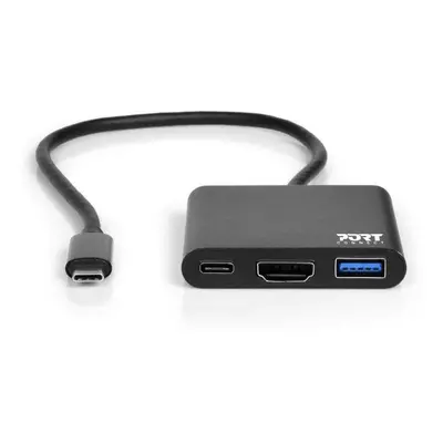 Dokovací stanice PORT CONNECT USB-C HUB, HDMI 1X 4K + USB-A + USB-C, černý