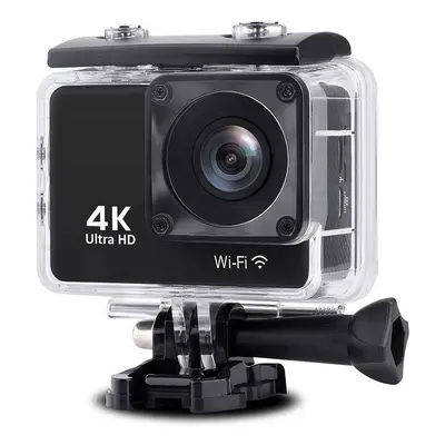 Outdoorová kamera Hurtel Sportovní kamera 4 K Full HD Wi-Fi 16 Mpx vodotěsná širokoúhlá + příslu