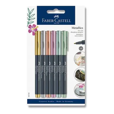 Popisovače Popisovače Faber-Castell Metallics, 6 metalických barev