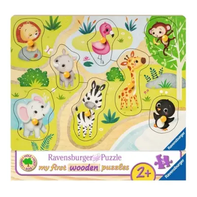 RAVENSBURGER Dřevěná vkládačka Zvířátka v ZOO