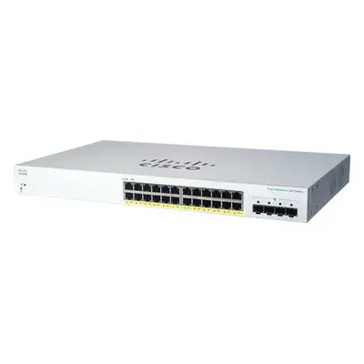 Cisco switch CBS220-24P-4G (24xGbE,4xSFP,24xPoE+,195W) - REFRESH