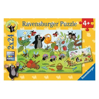 RAVENSBURGER Puzzle Krteček na zahrádce 2x24 dílků