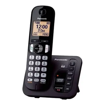 Telefon pro pevnou linku Panasonic KX-TGC220FXB se záznamníkem Black