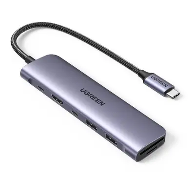 Replikátor portů UGREEN 7-in-1 USB-C to HDMI/2*USB 3.0/USB-C/SD/TF/PD100W