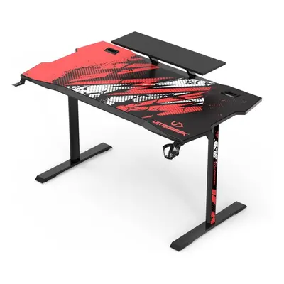 Herní stůl ULTRADESK Atomic černo-červený