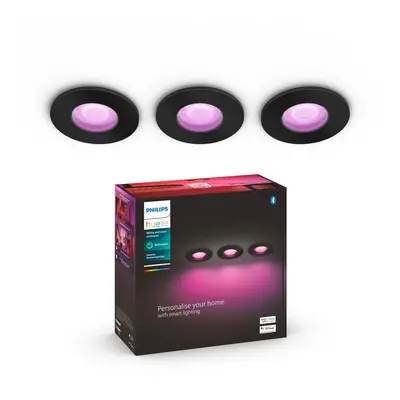 Stropní světlo Philips Hue Xamento bodové černá 3ks