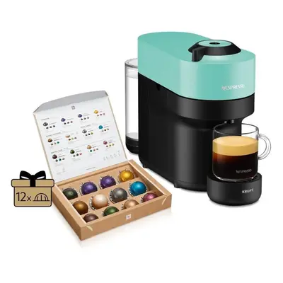 Kávovar na kapsle Nespresso KRUPS Vertuo POP Aqua Mint XN920410