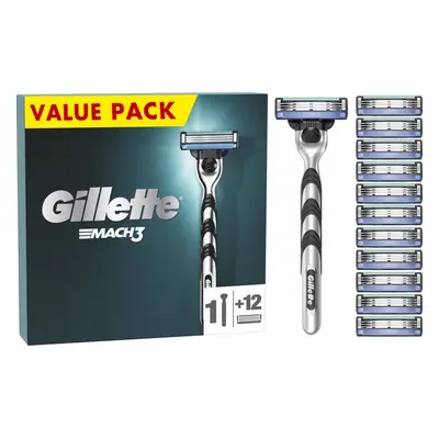 Holicí strojek GILLETTE Mach3 + hlavice 12 ks