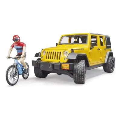 Auto Bruder 02543 Jeep Wrangler s horským kolem a cyklistou