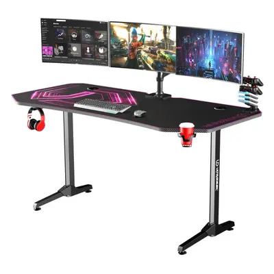 Herní stůl ULTRADESK Frag XXL růžový