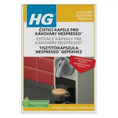 Čistič kávovarů HG čisticí kapsle pro kávovary Nespresso® 6 ks