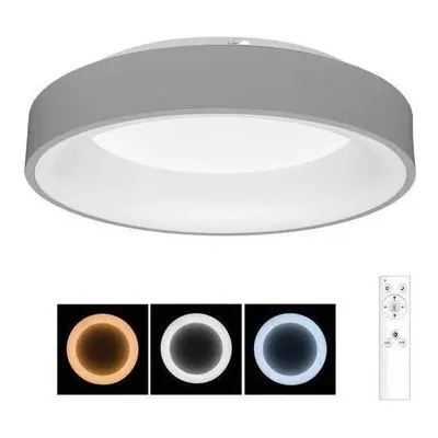 Stropní světlo LED Stmívatelné stropní svítidlo NEST LED/40W/230V 3000-6500K šedá + dálkové ovlá