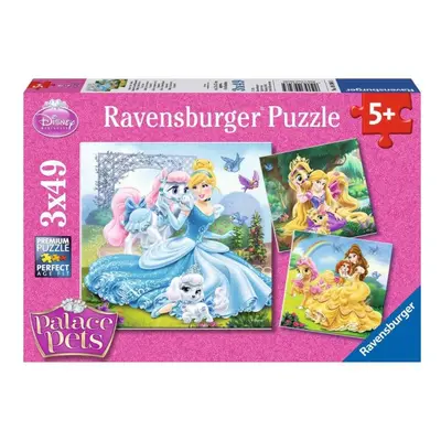 RAVENSBURGER Puzzle Disney princezny a jejich mazlíčci 3x49 dílků