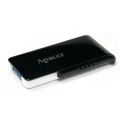 Apacer USB flash disk, USB 3.0, 64GB, AH350, černý, AP64GAH350B-1, USB A, s výsuvným konektorem