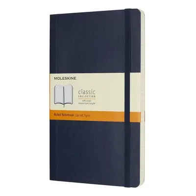 Zápisník MOLESKINE L, měkké desky, linkovaný, modrý