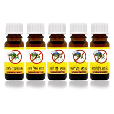 Sada esenciálních olejů RENTEX Esenciálni olej Repeletní Set 5x 10 ml