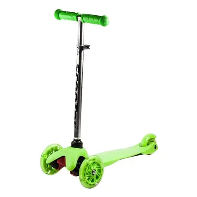 Dětská koloběžka Koloběžka tříkolová MINI SCOOTER se svítícími kolečky, zelená