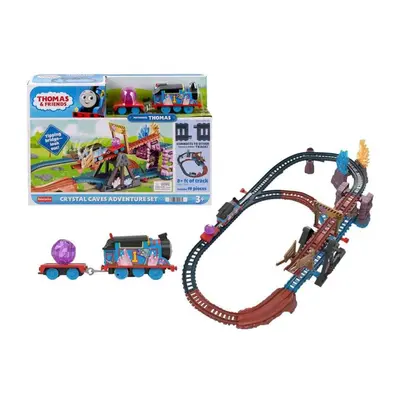 Vláčkodráha Fisher-Price Křišťálové dobrodružství - Vláčkový set s motorovou mašinkou