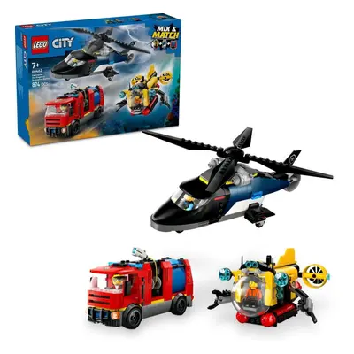 LEGO® City 60462 Remix: Helikoptéra, hasičský vůz a ponorka 5702017812625