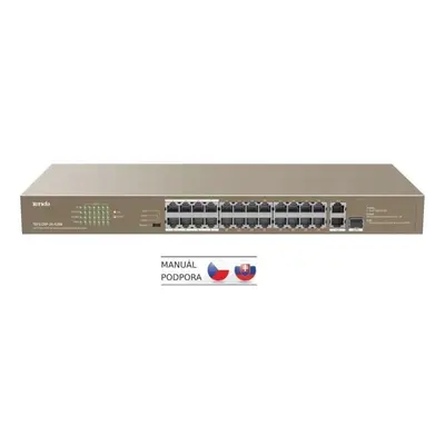 Switch Tenda TEF1126P-24-410W PoE Rackmount Switch 135W + SFP