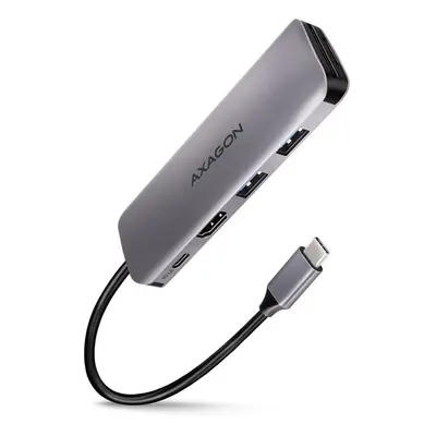 Replikátor portů AXAGON HMC-5, 5-in-1 Hub, USB-C 5Gbps, 2x USB-A, HDMI 4k/30Hz, SD/mSD, PD 100W,